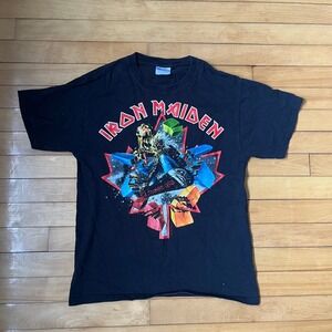 Iron Maiden 2010 The Final Frontier Canada Tour Shirt Mens Medium Hanes Black